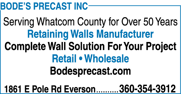 Print Ad of Bode's Precast Inc