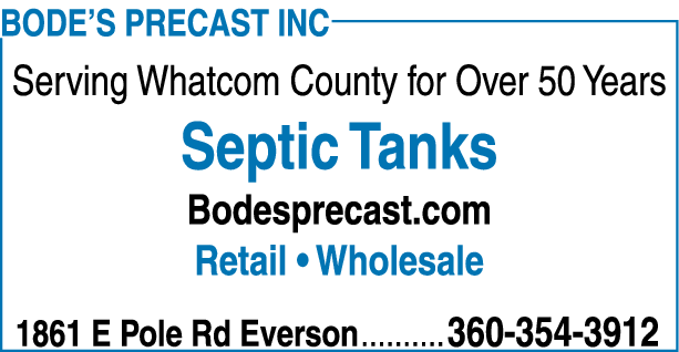 Print Ad of Bode's Precast Inc