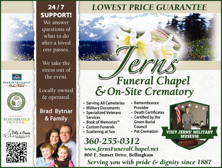 Jerns Funeral Chapel And OnSite Crematory Bellingham, WA Local